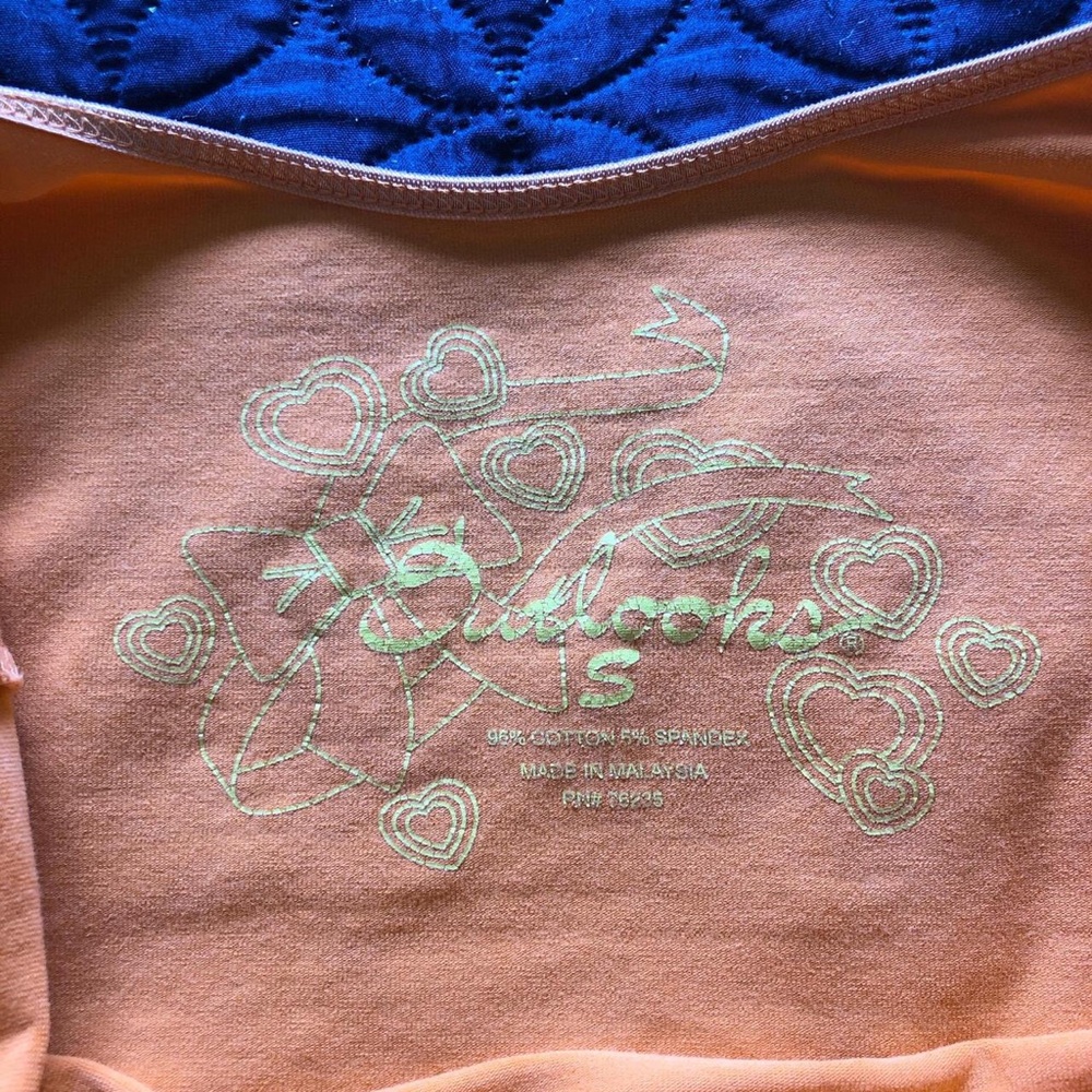 Upcycled Orange Halloween monster house patch camisole tank top with bows - Picture 5 of 7